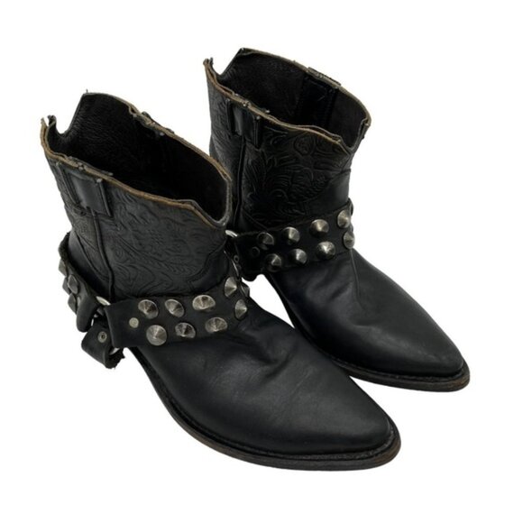Golden Goose Studded Ankle Boots with Harness Strap Women Size 36 US 6 - Picture 1 of 14
